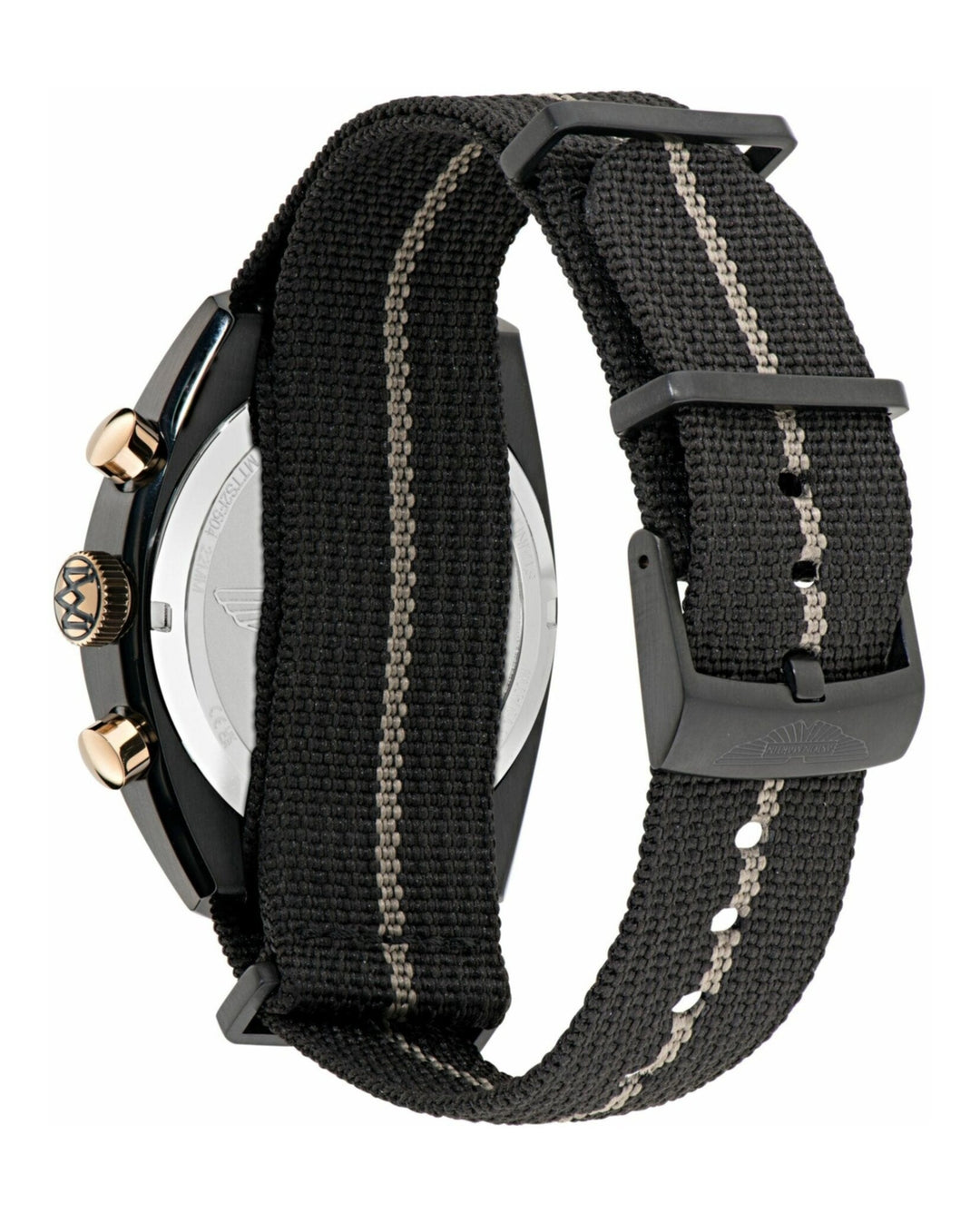 TS2 Chrono Black IP/Black Nylon Strap Black Dial