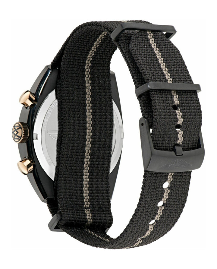 TS2 Chrono Black IP/Black Nylon Strap Black Dial