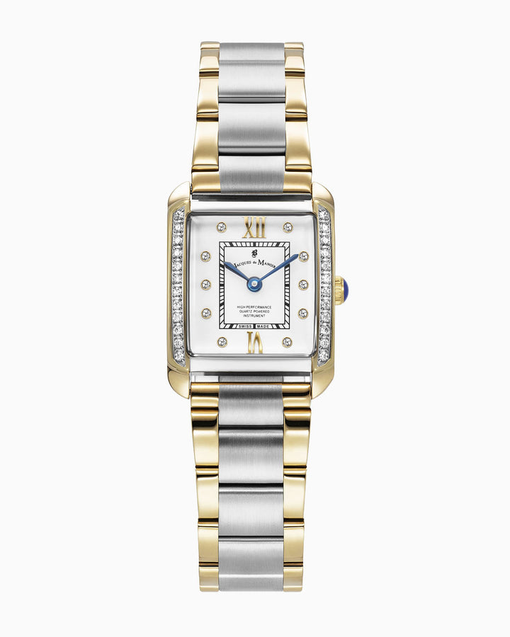Emily II Bicolor Stainless Steel Bracelet White Dial