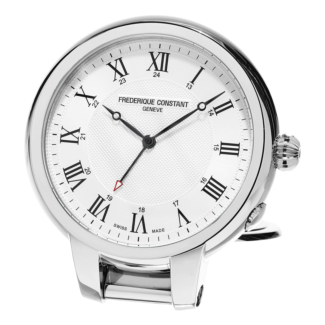 Clock FC209MC5TC6 / Silver, with a guilloche center | Silver Dial