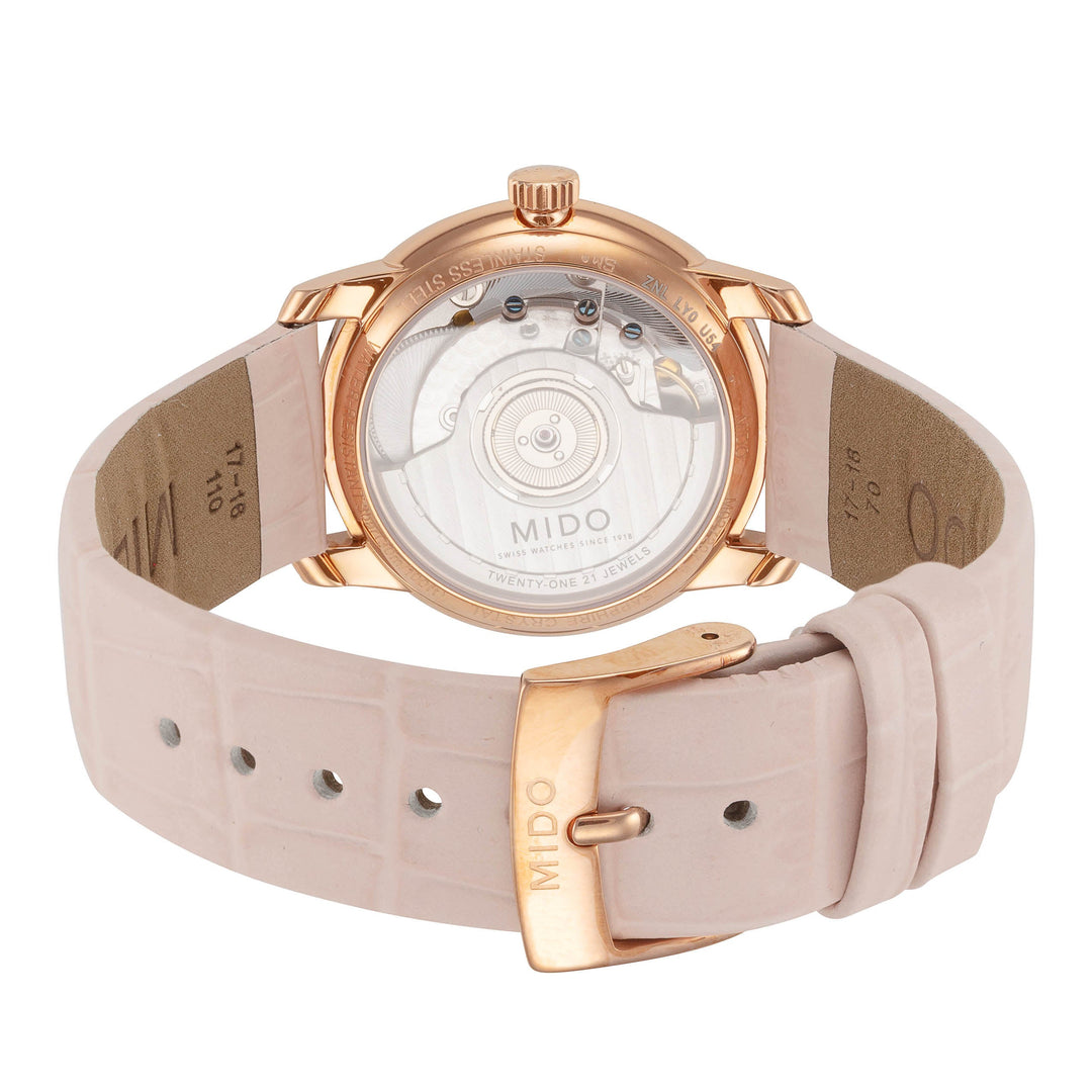 Baroncelli III 33mm / White / Pink | White Dial
