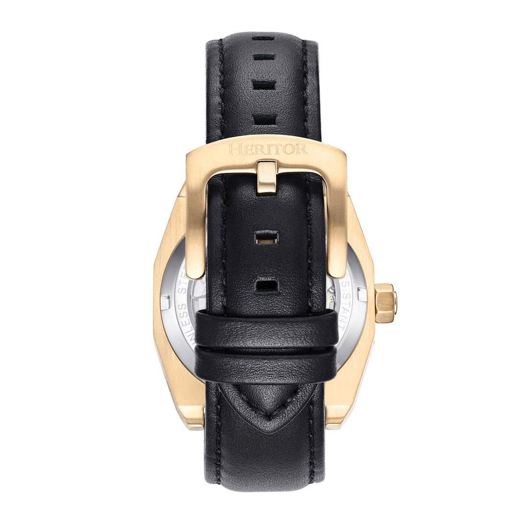 Elliott Gold / Leather | Black Dial