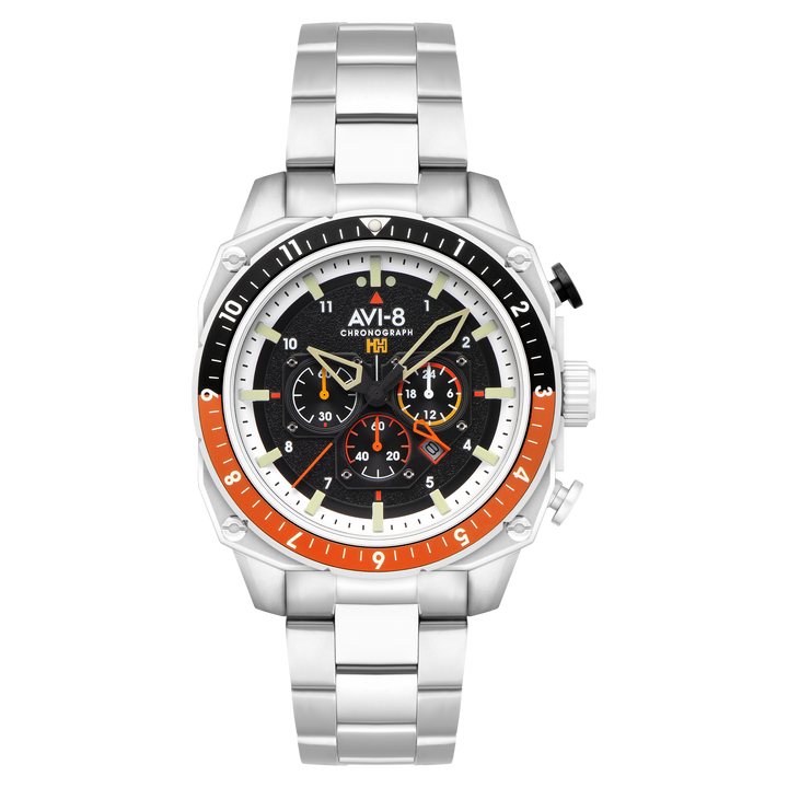 ATLAS DUAL TIME CHRONOGRAPH BLACK / STAINLESS STEEL | Black Dial