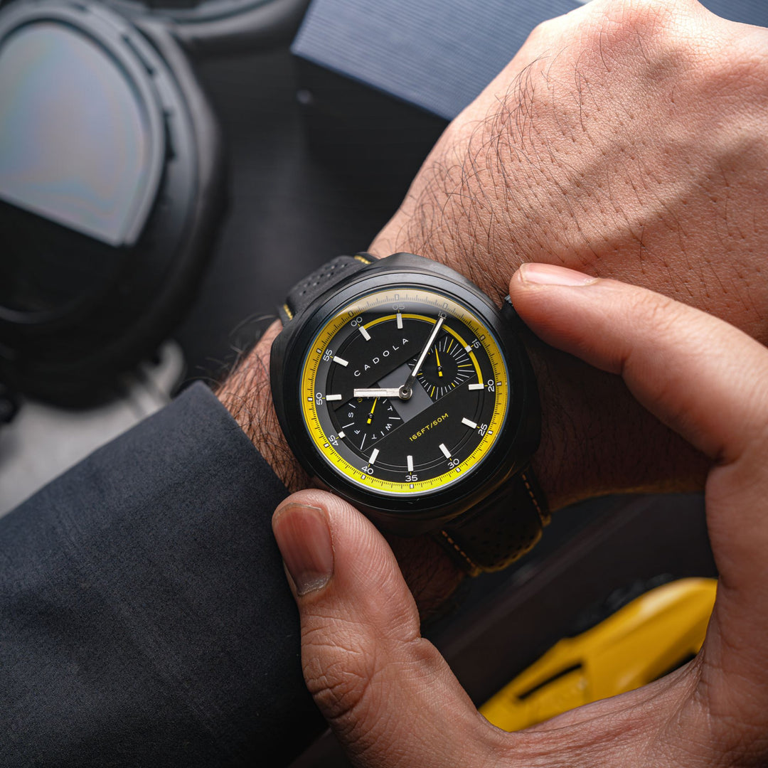 Giulia Calendar Black / Black Leather | Black Dial