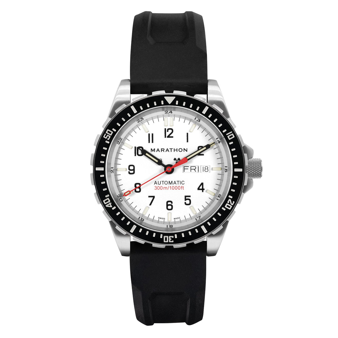 Divers Auto Jumbo Day /Date White NGM/Rubber | Arctic White Dial