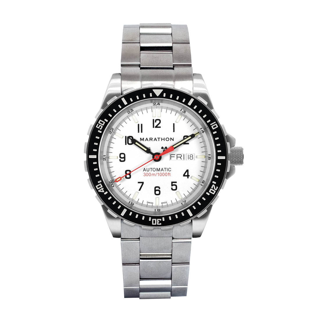 Divers Auto Jumbo Day /Date White NGM/Steel Bracelet Arctic White Dial