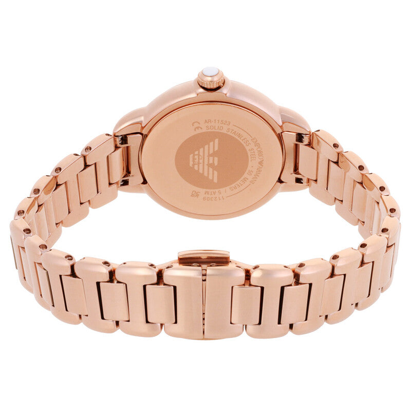 Mia White Mother-Of-Pearl Dial / Rose Gold-Tone Stainless Steel Bracelet Mother-