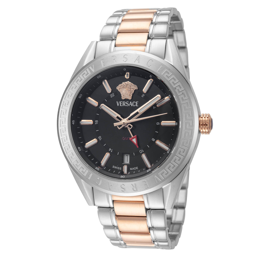 V-Code 42mm / Black / Silver and Rose Gold | Black Dial