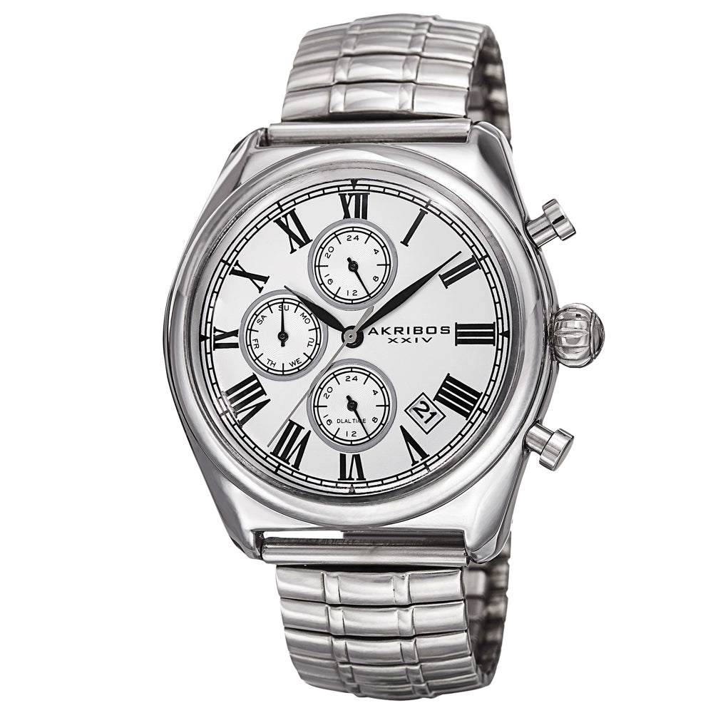 AK827SS-Casual Silver/Stainless Steel | Silver Dial