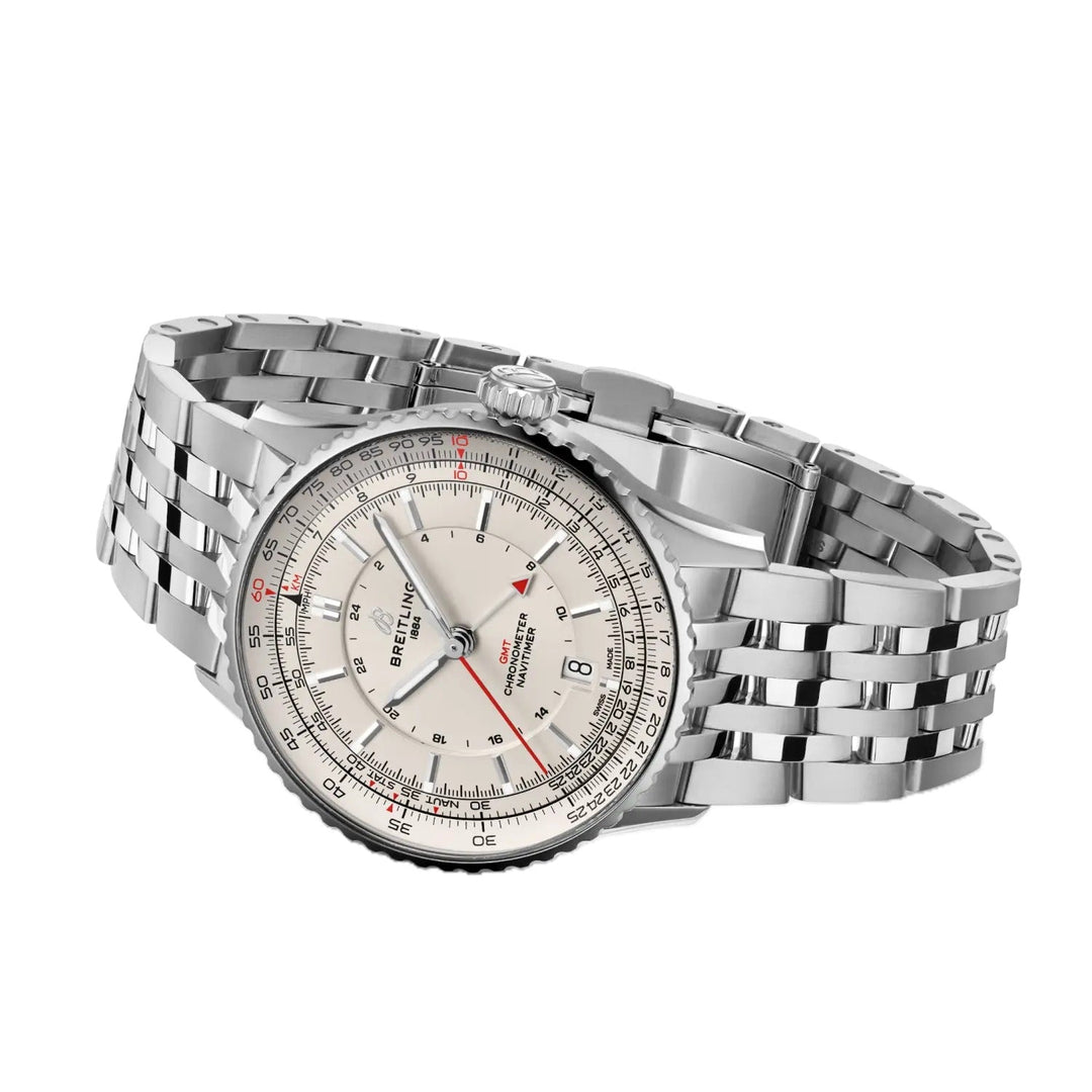Navitimer GMT 41 Silver Dial / Stainless Steel Bracelet Silver Dial