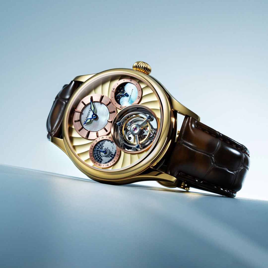 Celestial Huggins Tourbillon Mechanical Limited Edition Gold / Genuine Leather |