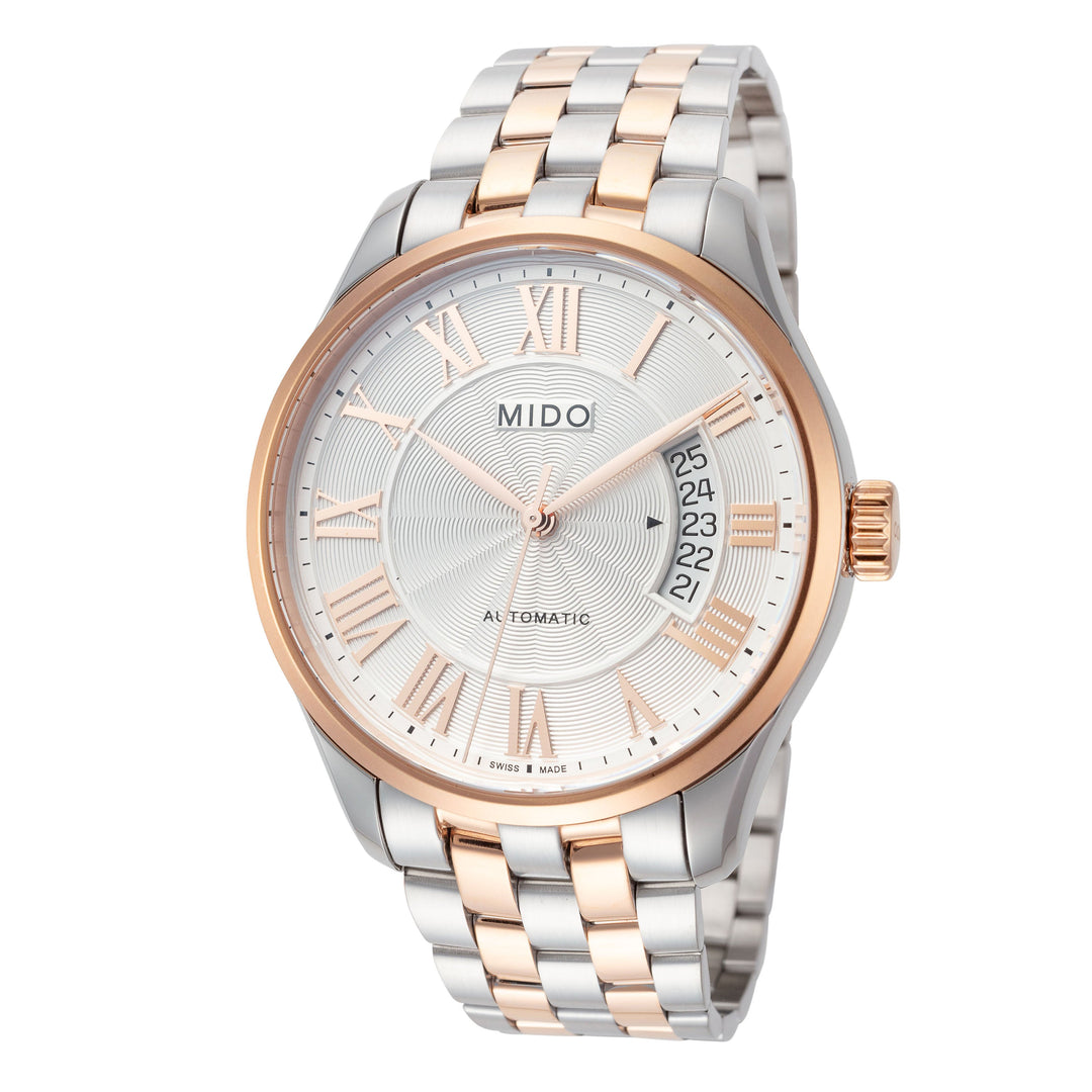 Belluna II 40mm / Silver / Silver and Rose Gold | Silver Dial