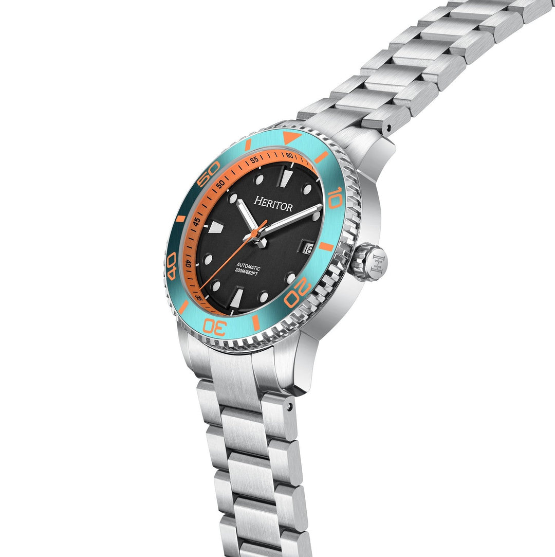 Bexley Diver Automatic Silver / Teal Black Dial