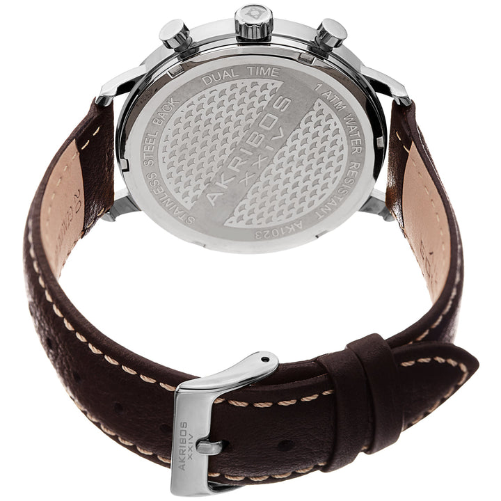 Multifunction Chronograph Silver Tone/Leather | Blue Dial