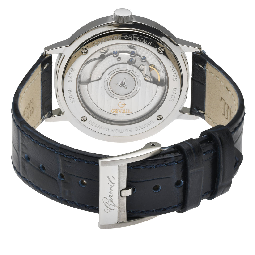 Gevril Guggenheim (Ultra Slim Automatic Swiss Made Watch ETA 2892-A2 top grade d