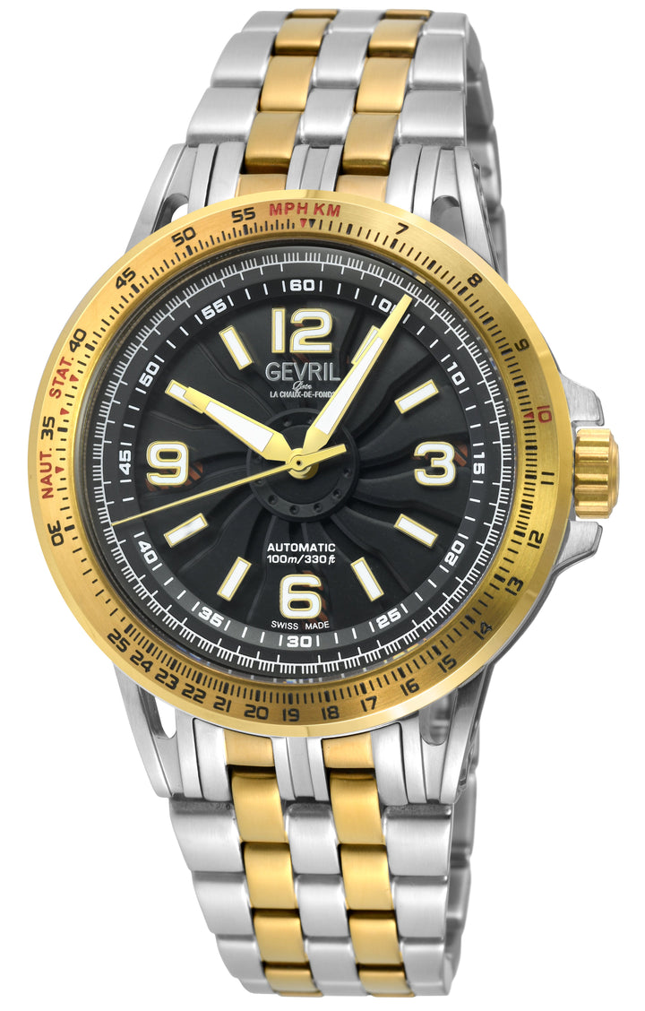 Wind Master Automatic Gevril Men's Automatic Wind Master Black Dial IPYG Stainle