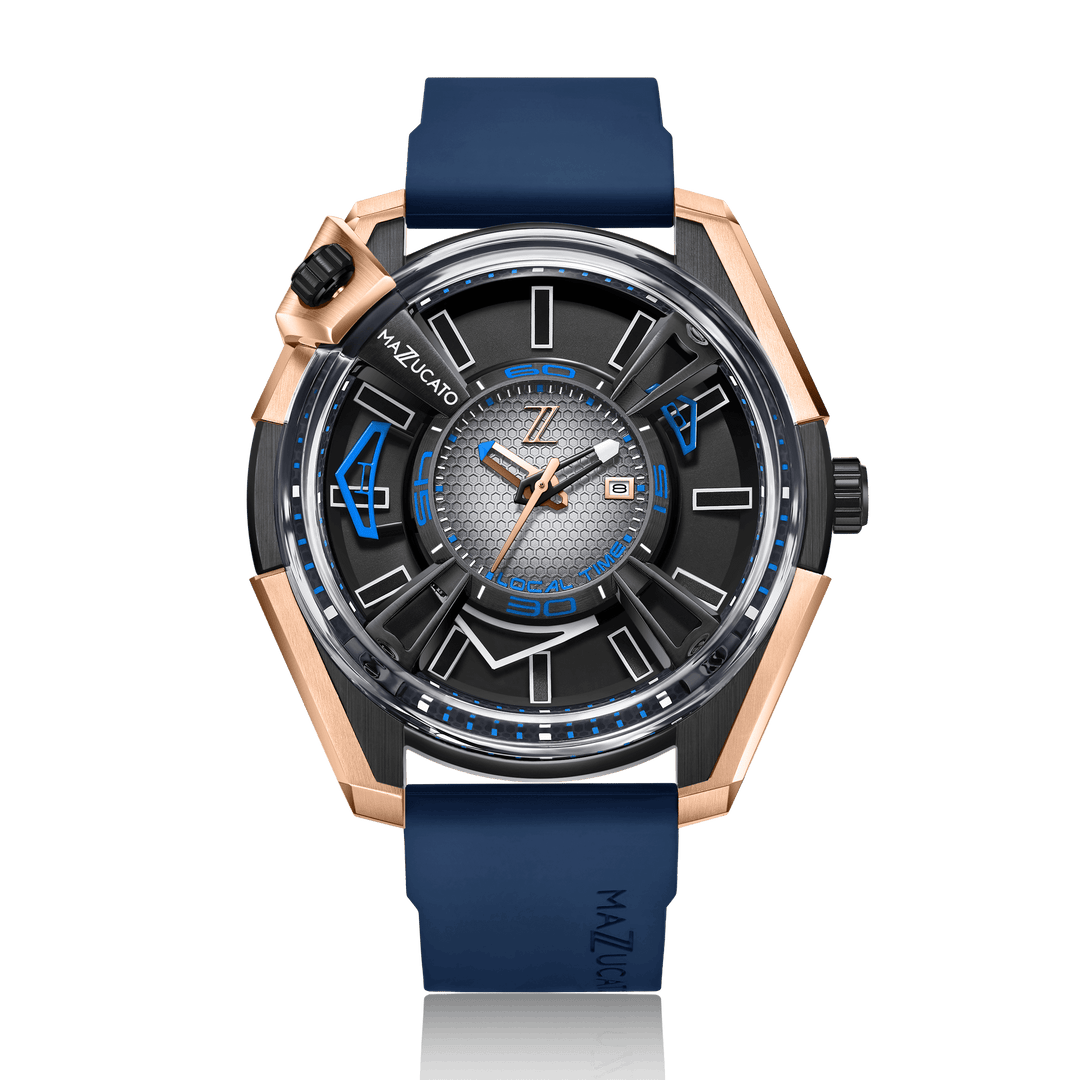 LAX Rose Gold | Blue Dial