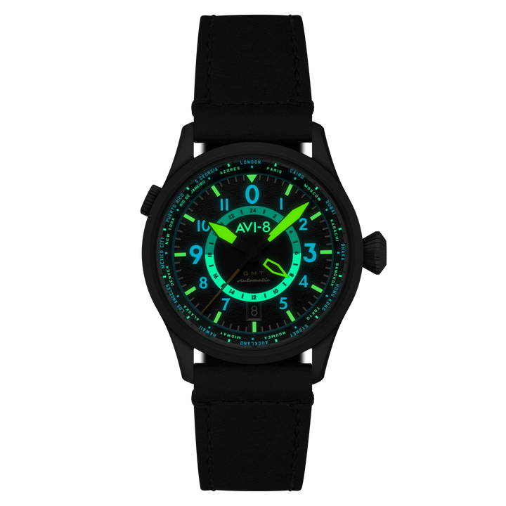 Wingman Worldtimer GMT Automatic Gray / Gray Leather | Gray Dial