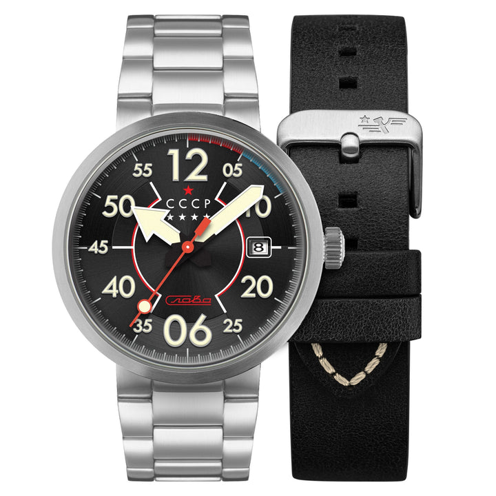 Proton Automatic Silver / Black | Black Dial