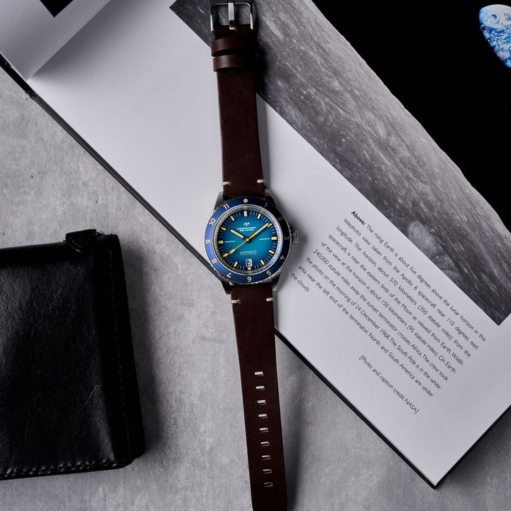 Tropea Automatic Blue / Brown Leather | Blue Dial