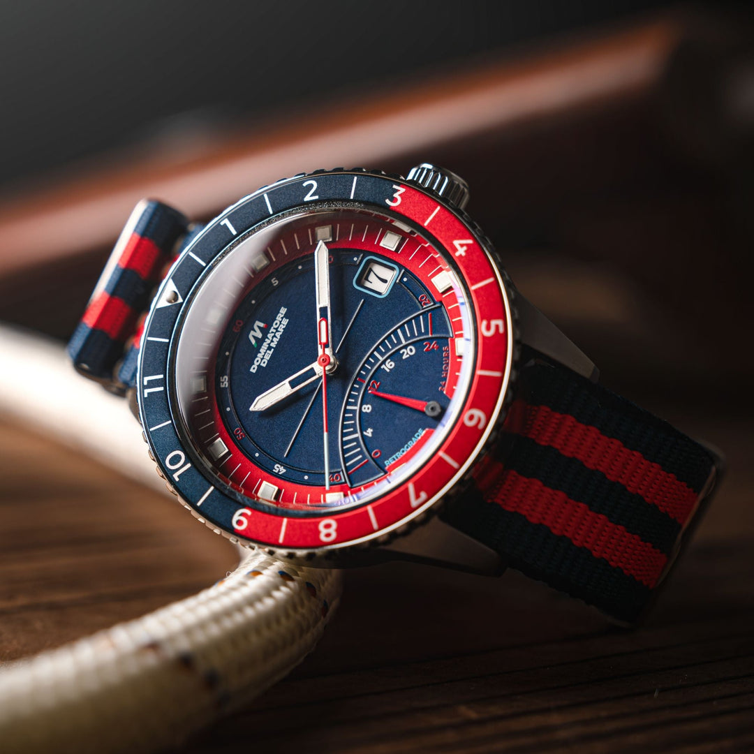 Fano Retrograde Blue / Nylon Strap | Blue Dial