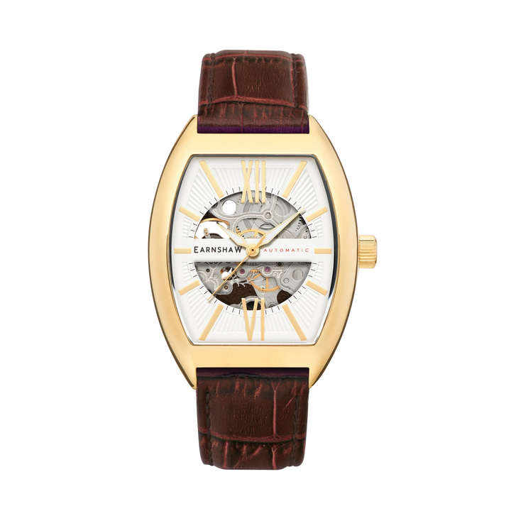 Catton Skeleton Automatic White / Genuine Leather | White Dial