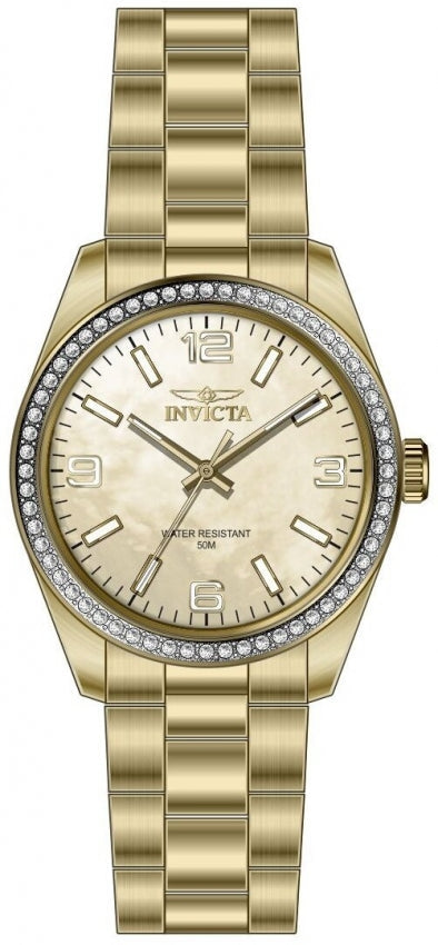 Specialty Lady Gold-Tone Mother-Of-Pearl Dial / Gold-Tone Stainless Steel Bracel