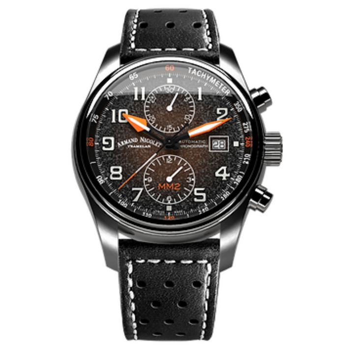 MM2 Black/Leather Black Dial