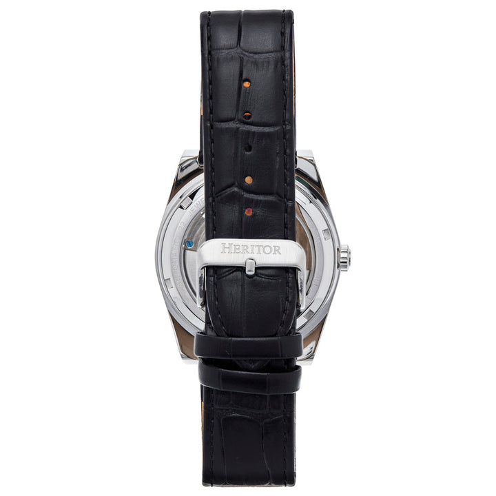 Daxton Semi Skeleton Black/White | White Dial