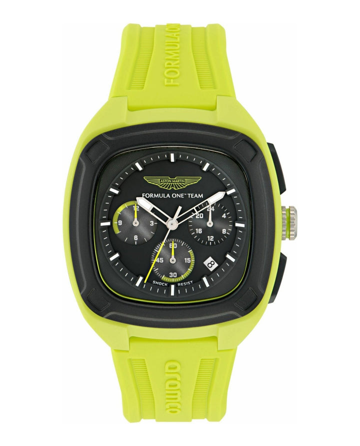 OVR Green/Black Silicone Strap Black Dial
