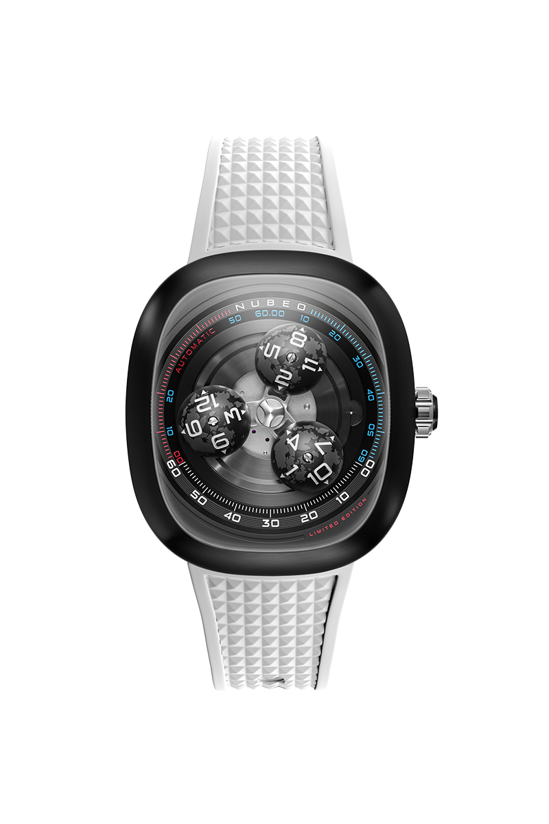 Tri-star Orbit Automatic Limited Edition Black / Rubber Strap Black Dial
