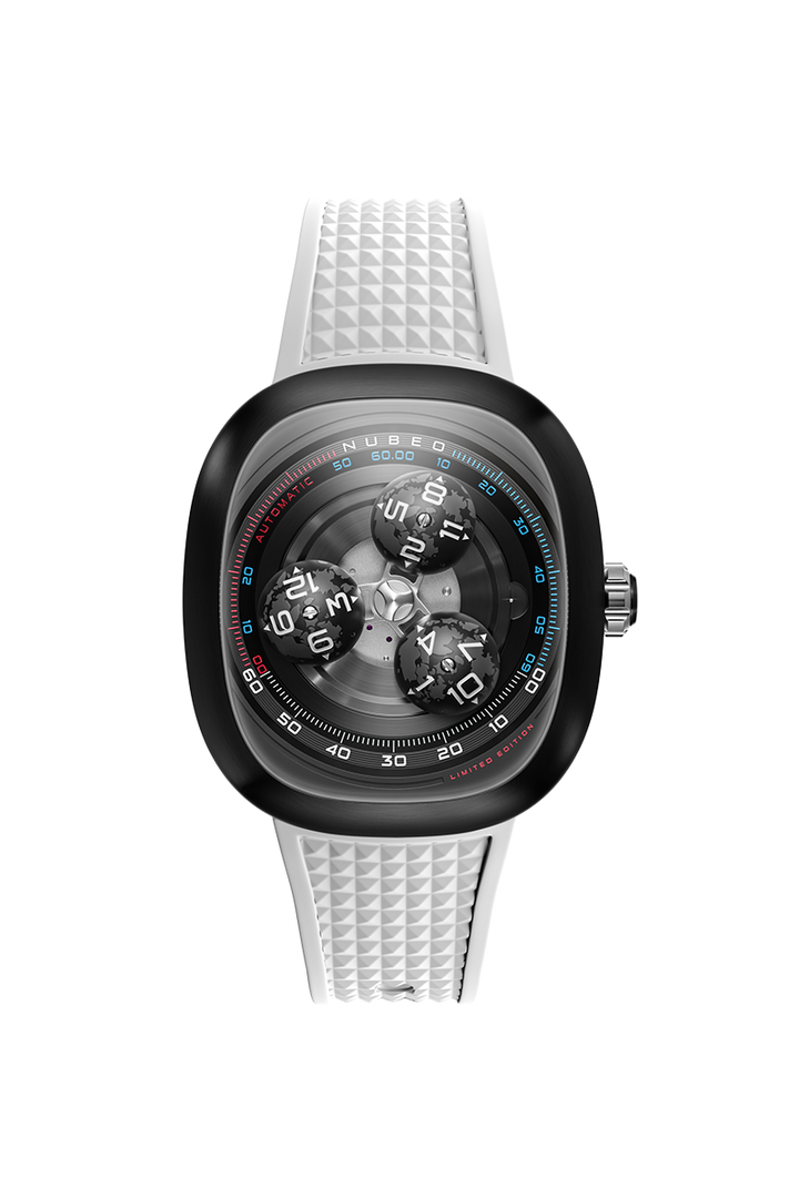 Tri-star Orbit Automatic Limited Edition Black / Rubber Strap Black Dial