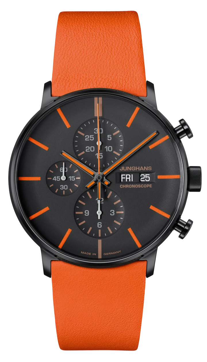 Form A Chronoscope Black Dial / Orange Leather Strap Black Dial