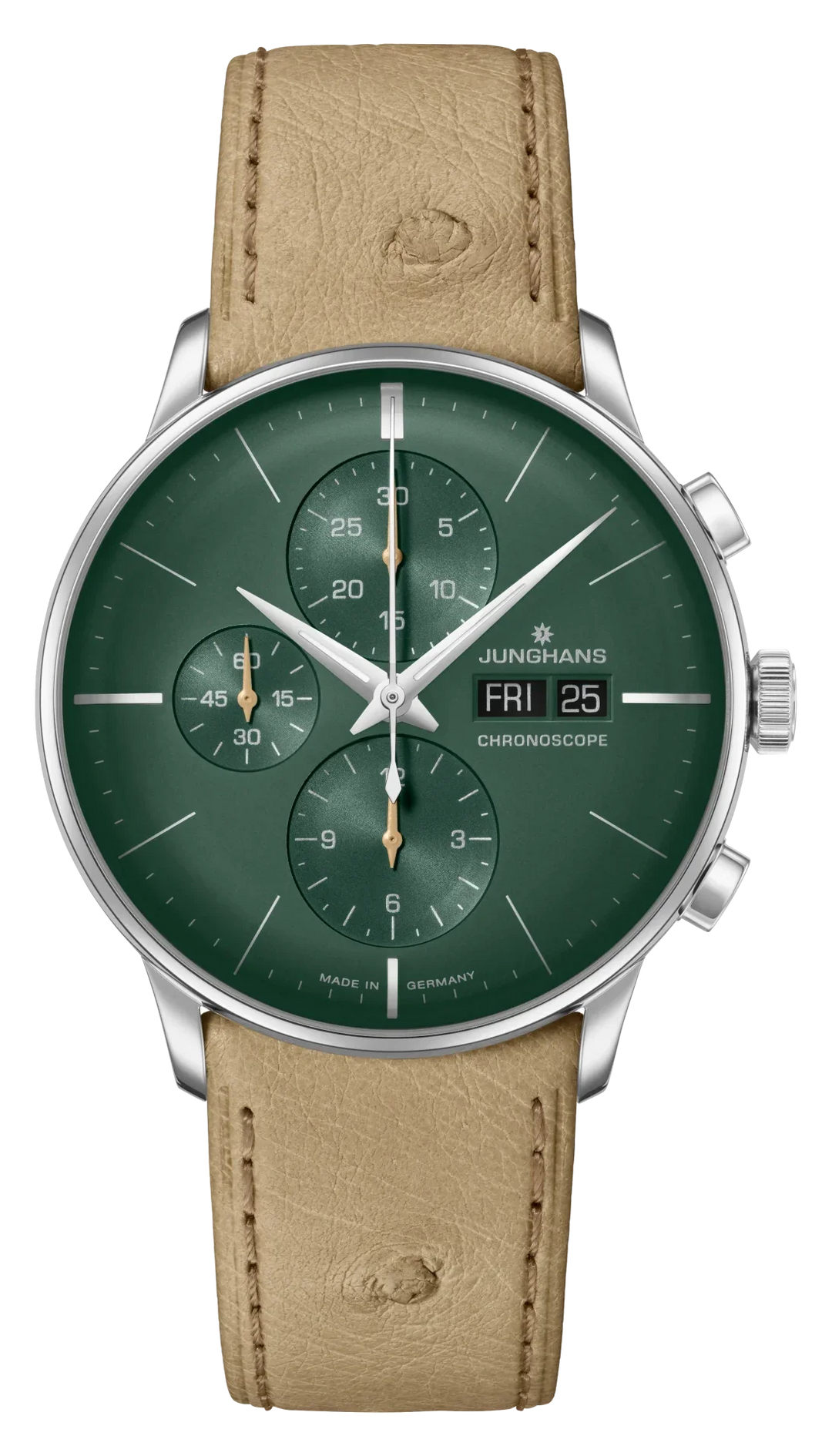 Meister Chronoscope Green Dial / Beige Ostrich Leather Strap Green Dial