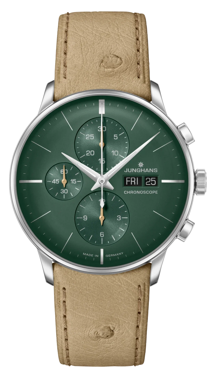 Meister Chronoscope Green Dial / Beige Ostrich Leather Strap Green Dial