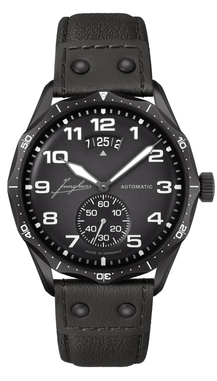Pilot Automatic Dark Gray Dial / Black Riveted Leather Strap Dark Gray Dial