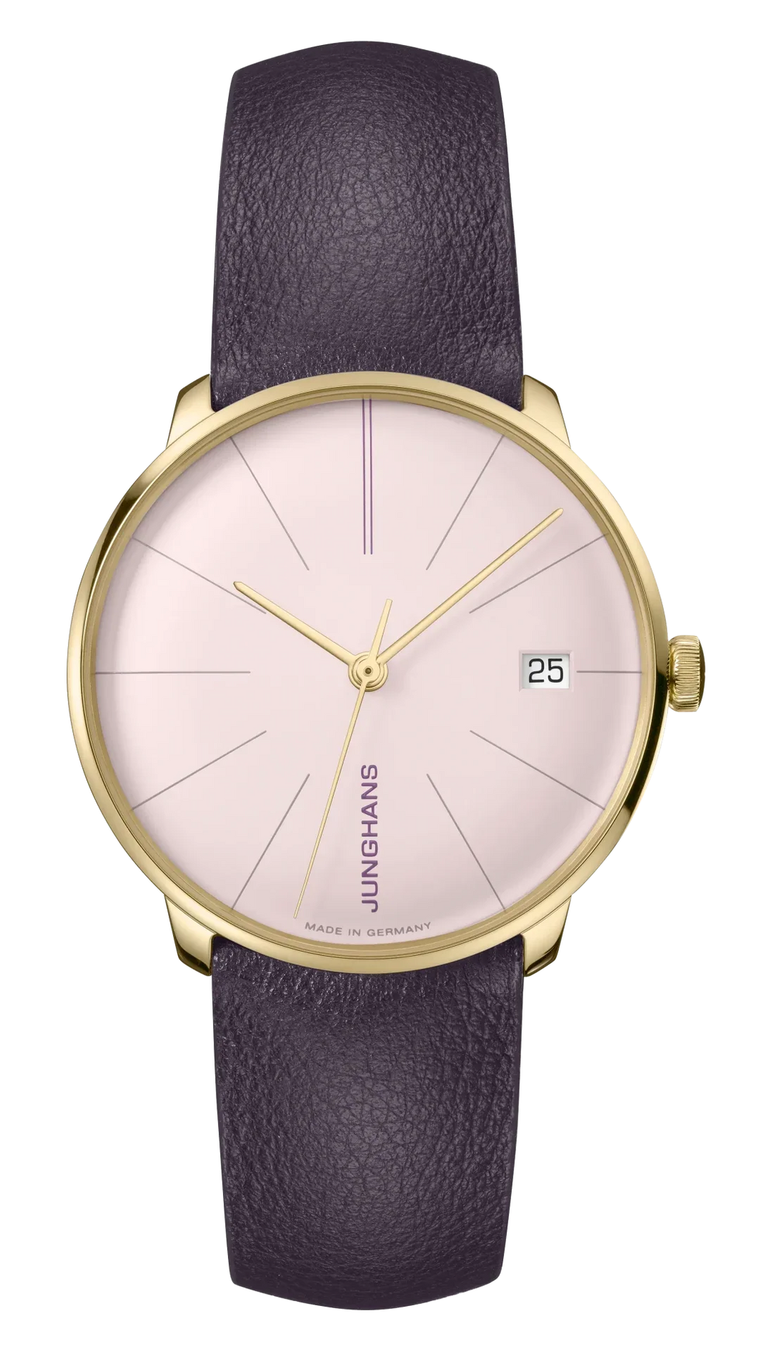 Meister Fein Kleine Automatic Powder Pink Dial / Violet Leather Strap