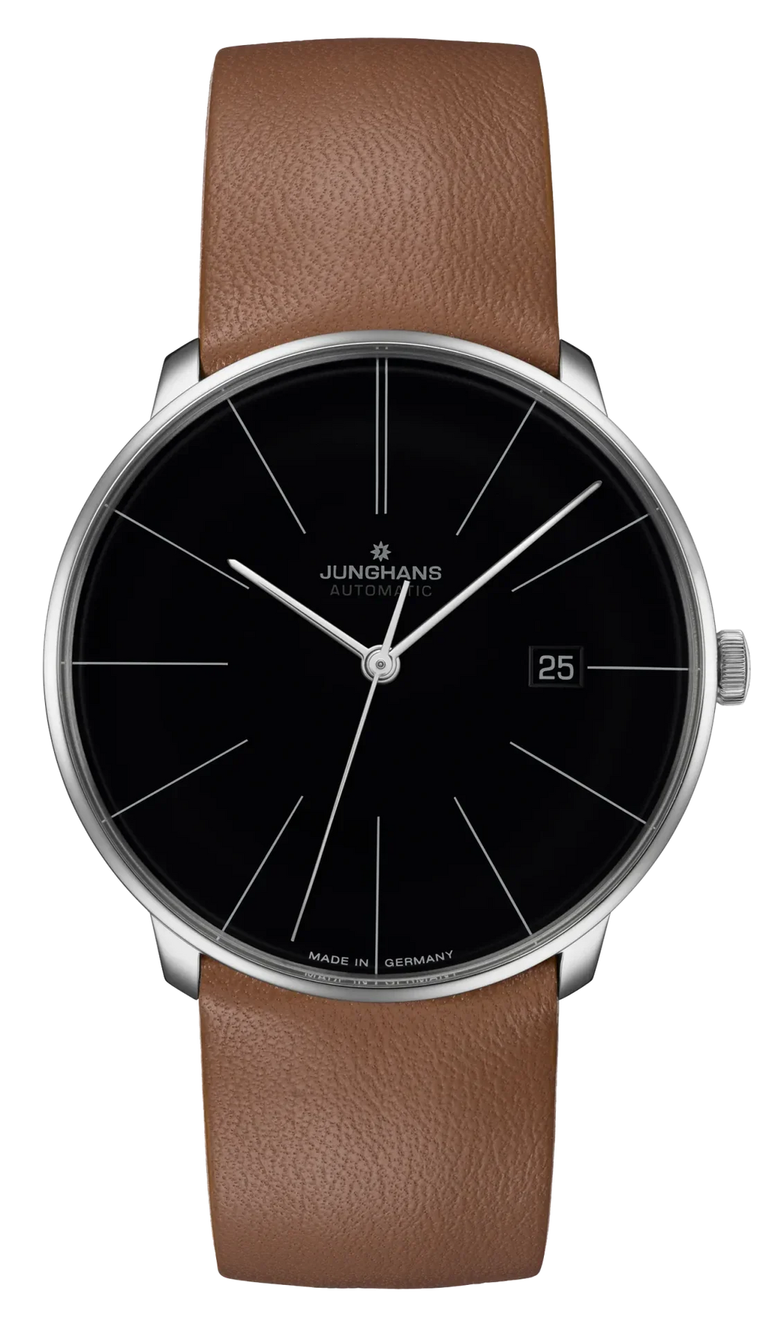 Meister Fein Automatic Black Dial / Brown Leather Strap Black Dial