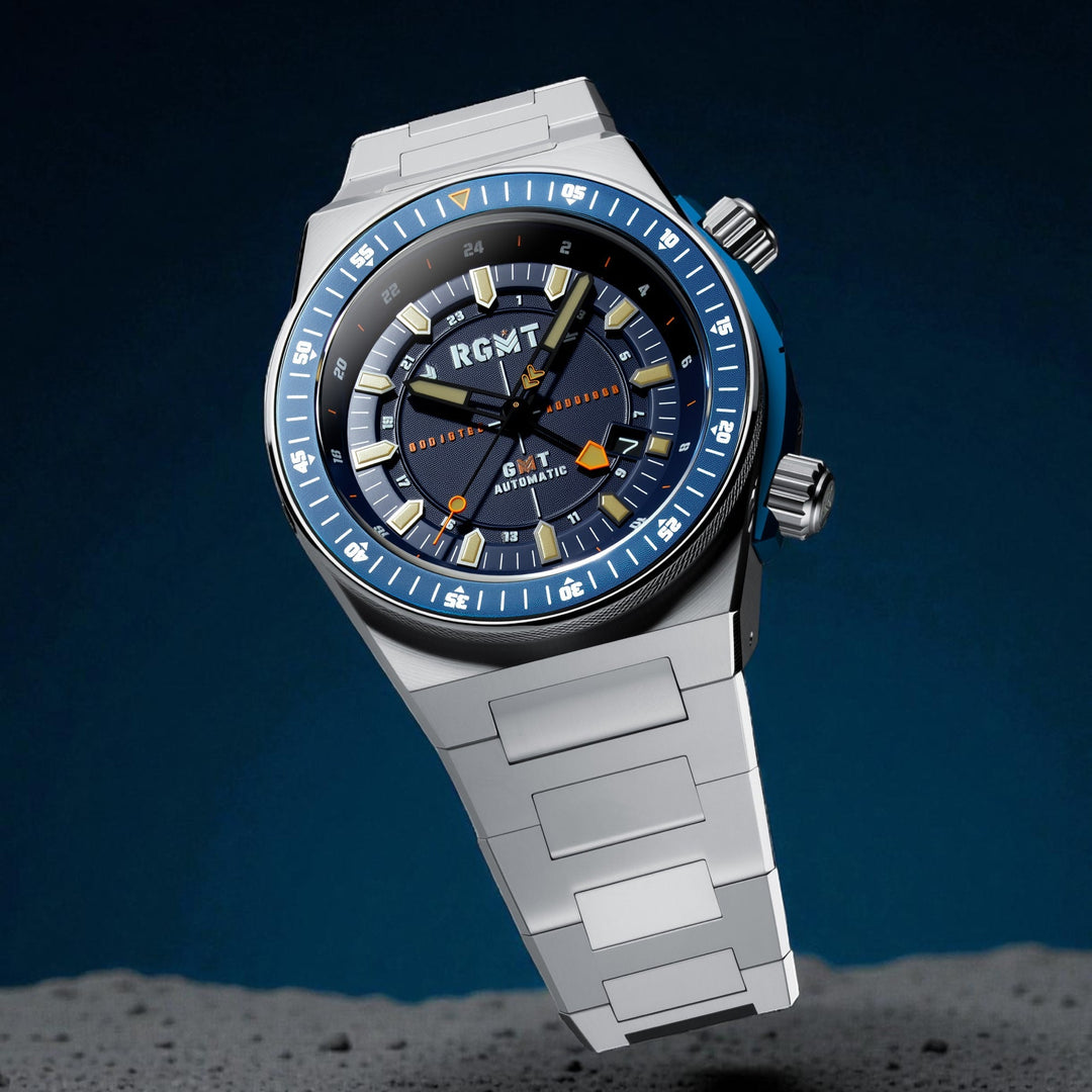 Marksman GMT Automatic Blue  / Stainless Steel | Blue Dial