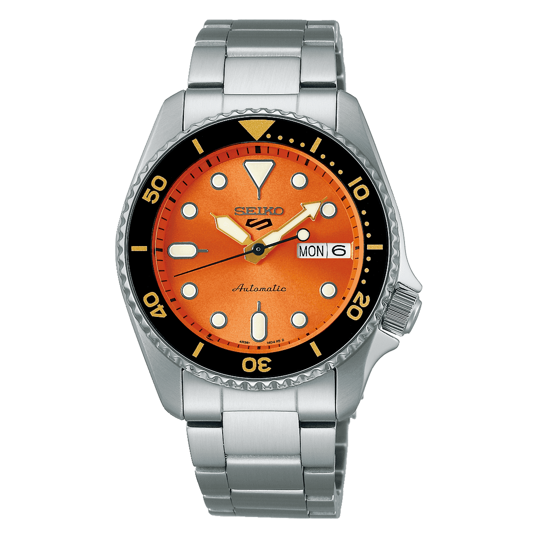 5 Sports SKX Series Mid-Size Orange Dial / Stainless Steel Bracelet Orange Dial