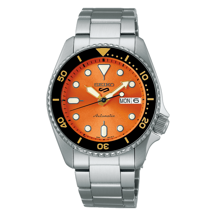 5 Sports SKX Series Mid-Size Orange Dial / Stainless Steel Bracelet Orange Dial