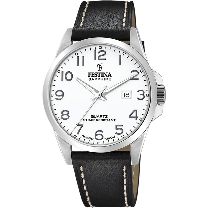 Classic Silver / Leather Silver Dial