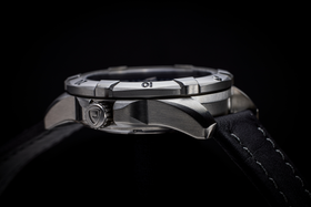 Steel Dive SS CASE/SILVER DIAL/BLACK STRAP | Silver Dial