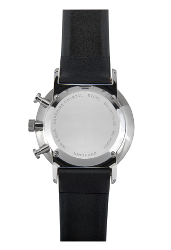 Form C Silver-Plated Dial / Black Leather Strap Silver Dial