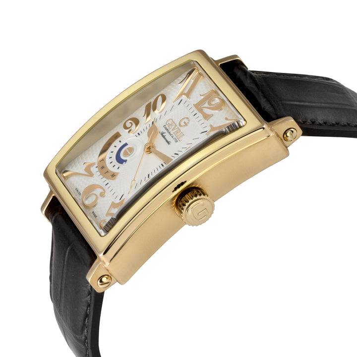 Avenue of Americas Gevril Men's Avenue of America's IPYG Case, Silver/Gold Dial,