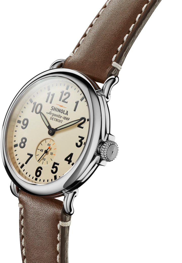 Runwell Watch Cream Dial / Brown Leather Strap
