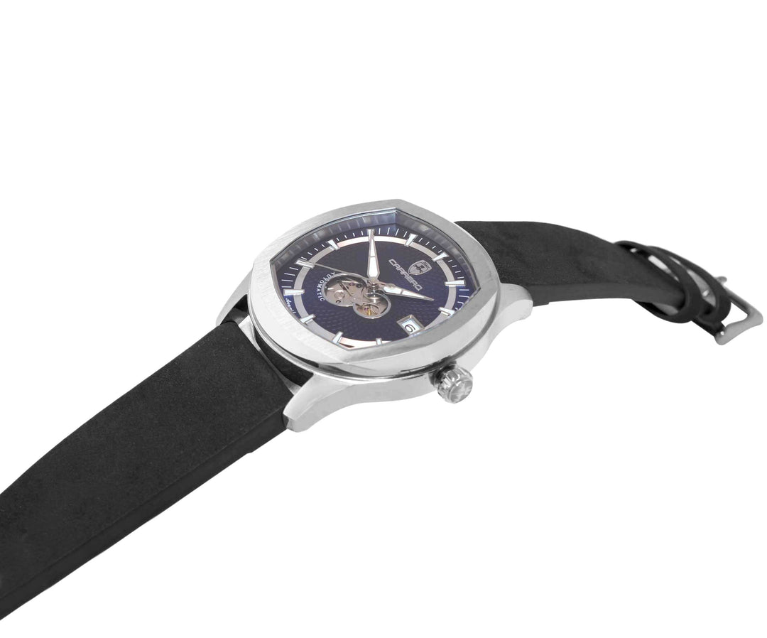 AEQUILUX SILVER TONE/BLUE -BLACK | Blue Dial
