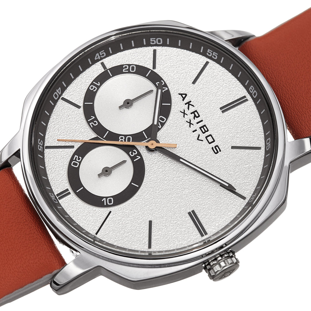Classic Silver Tone/Leather | Silver Dial