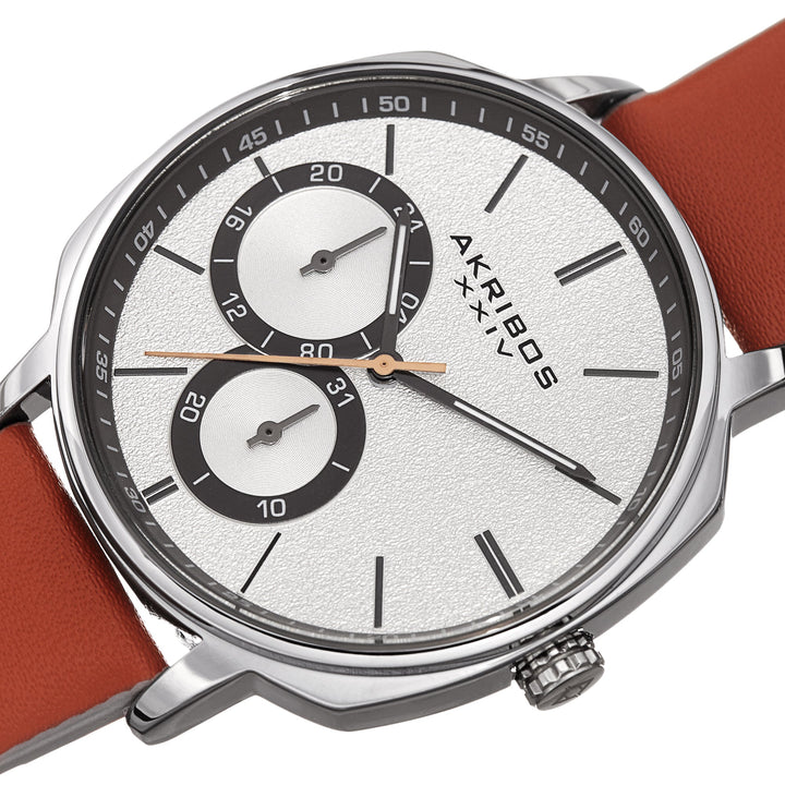 Classic Silver Tone/Leather | Silver Dial