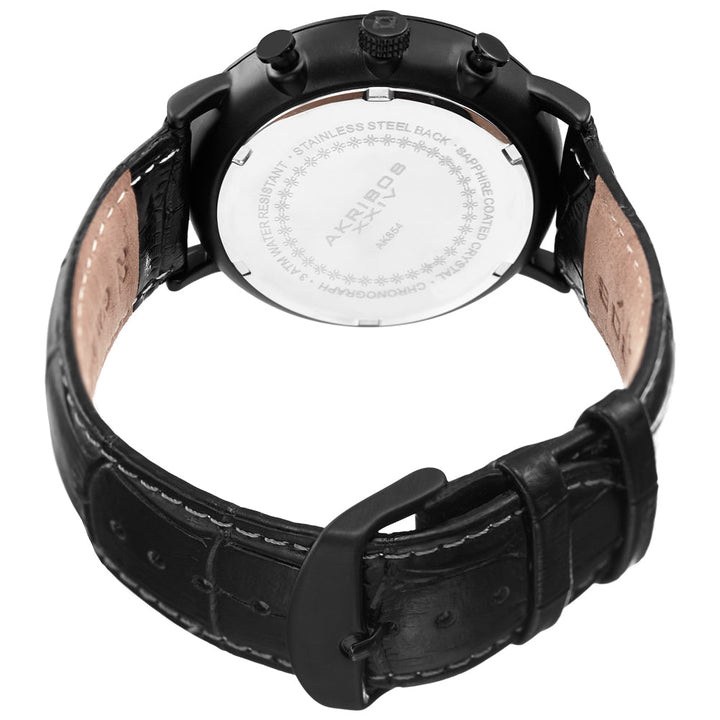 Casual-AK854BK Black/Leather | Black Dial